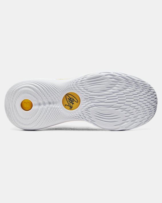 Unisex Curry 11 'Dub Nation' Basketball Shoes, White, pdpMainDesktop image number 4